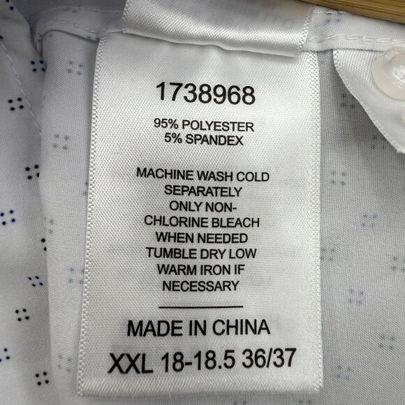 Nautica Men's Performance Dress Shirt, Slim Fit, White, 18-18.5 36/37, XXL NEW - Picture 7 of 12